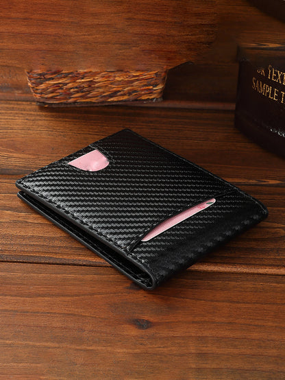 Men's RFID Blocking Card Holder Bifold Wallet With Money Clip Minimalist Pocket Slim Wallet