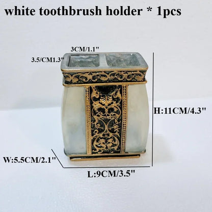 Bathroom Decoration  Accessories for Bathroom  Toothbrush Case  Bathroom Accessories Resin Shower Toilet Accessories