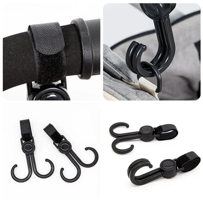 1Pcs/Set Hooks for Stroller Car Shopping Cart Hooks Baby Stroller Accessories Rotate 360 Degree Hook Pram Organizer Bag Hanger