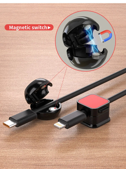 Magnetic Cord Organizer Cable Smooth Adjustable Easy Secure Cable Management Wire Holder Keeper Organizer 4Pcs