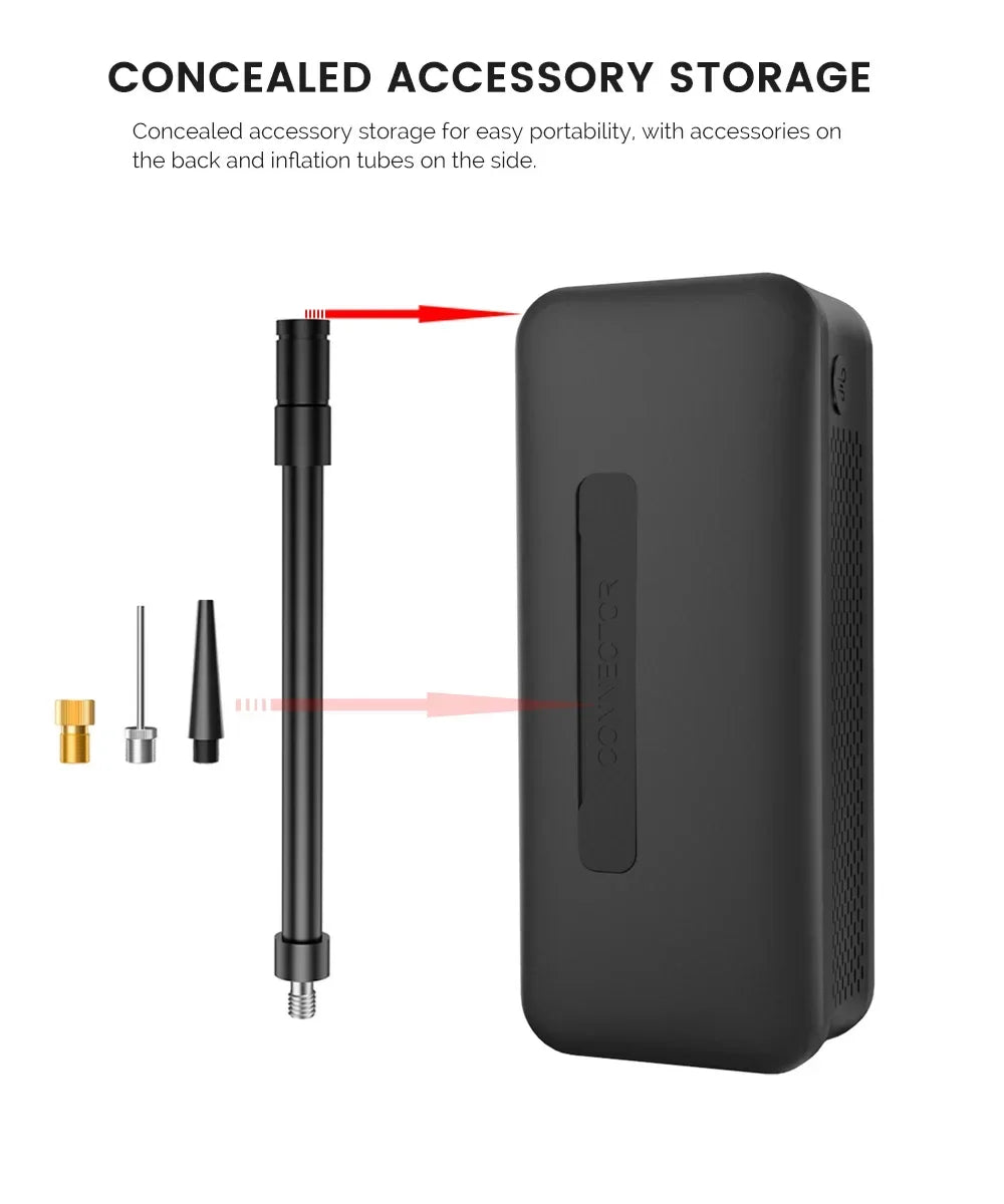 12V Air Pump for Car and Motorcycle - Portable Tyre Inflator Electric Pump Air Compressor for Cars, Motorcycles, and Bicycles