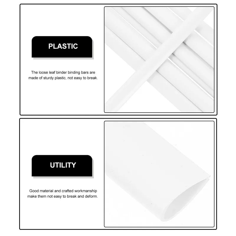 10Pcs Bookbinding Slide Binders Spine Bars Slide Grip Binding Bars Plastic Slide Binders