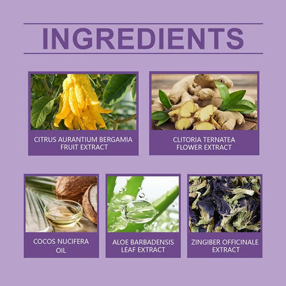 Hair Serum Butterfly Pea Flower,coconut Oil,centella Hair Oil Nourishing Scalp Treatment Anti-Frizz Repair Damage Hair Care