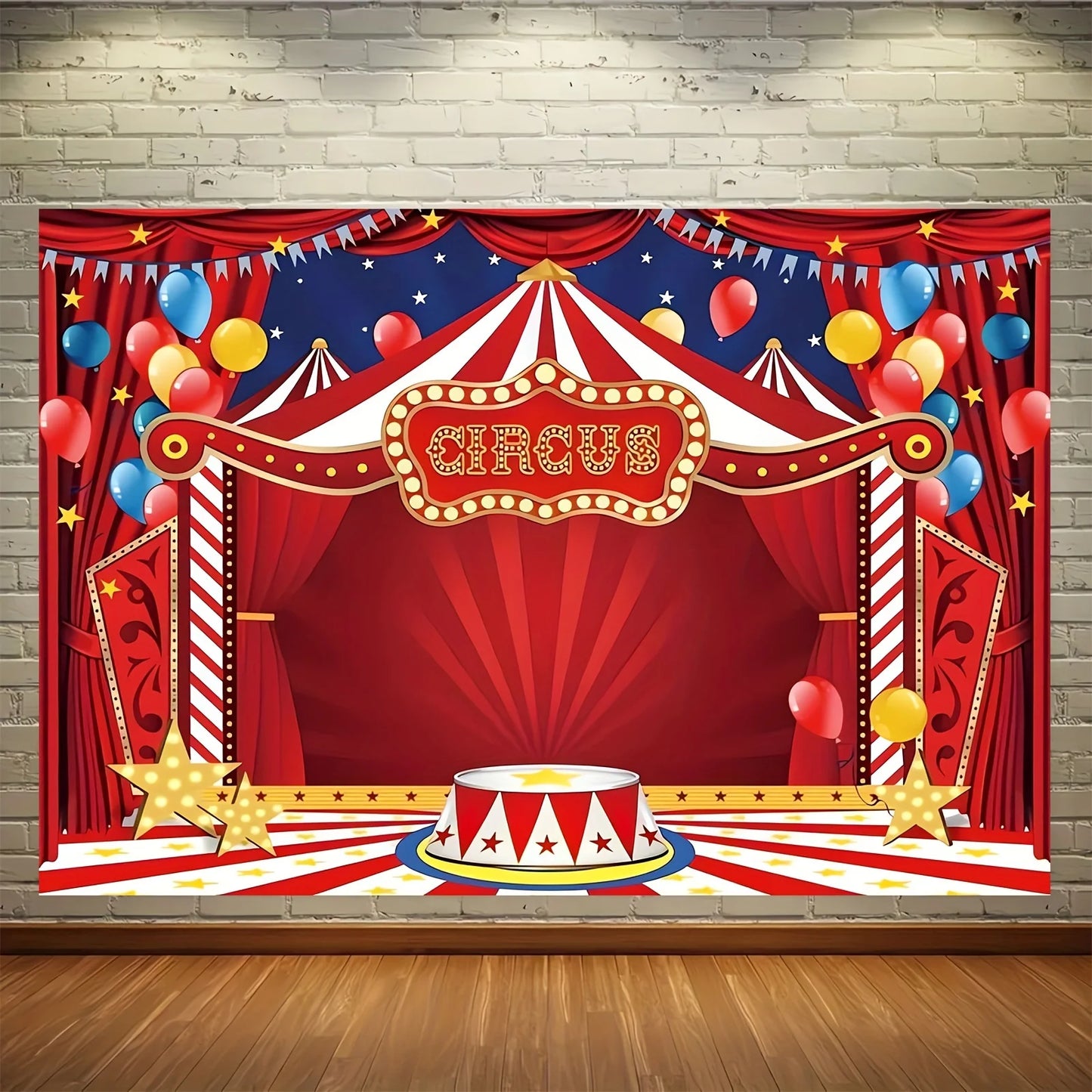 Circus Carnival party background Fabric Carnival theme party decoration background Circus birthday party background