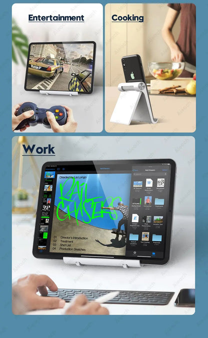 AIEACH Tablet Phone Stand iPad Stand For iPad Pro iPhone Xiaomi Adjustable Desktop Tablet Support Phone Holder Tablet Stand