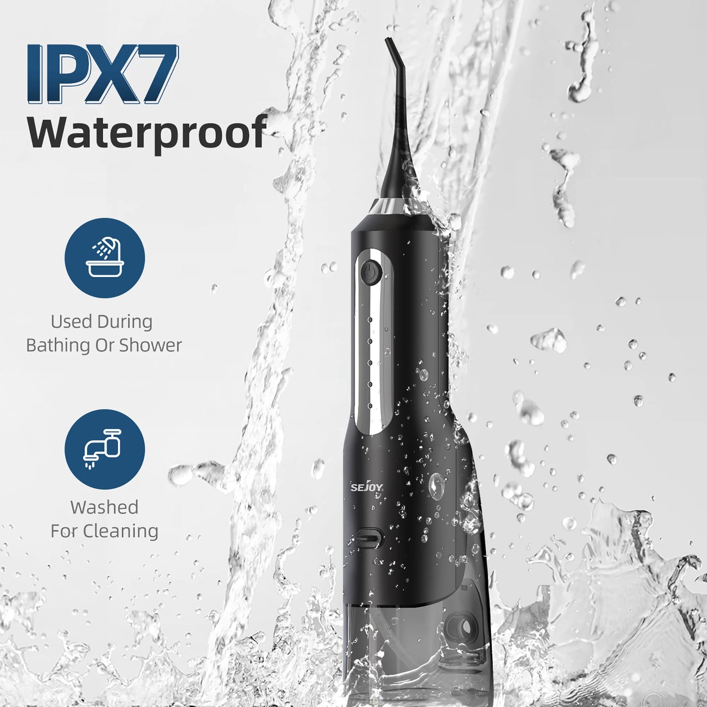 SEJOY Water Flosser for Teeth Irrigator Teeth Whitening Tool Portable Water Pick Personal Care Appliances Dental Teeth Cleaner