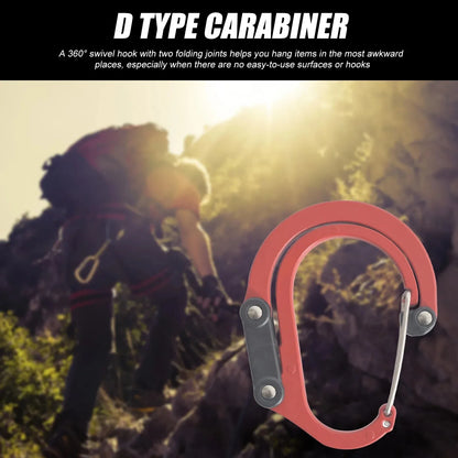 Camping Hybrid Gear Clip Carabiner Rotating Hook Clip Non-Locking Strong Clips for Fishing Hiking Travel Backpack Carabiner Clip