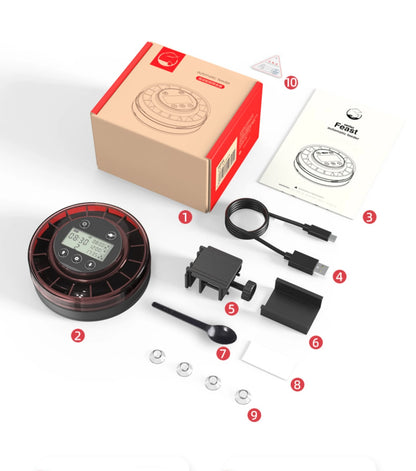 Automatic Fish Feeder for Aquarium, Automatic Food Dispenser with Timer, Rechargeable Timer Feeder, with USB Cable, LCD Display