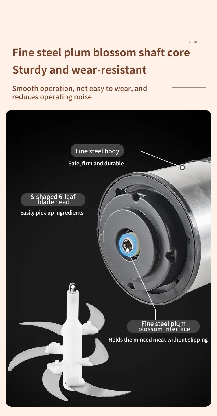 5L Electric Food Chopper Vegetable Chopper Small Food Processor Meat Grinder Mixer Electric Dicer Baby Food Processor