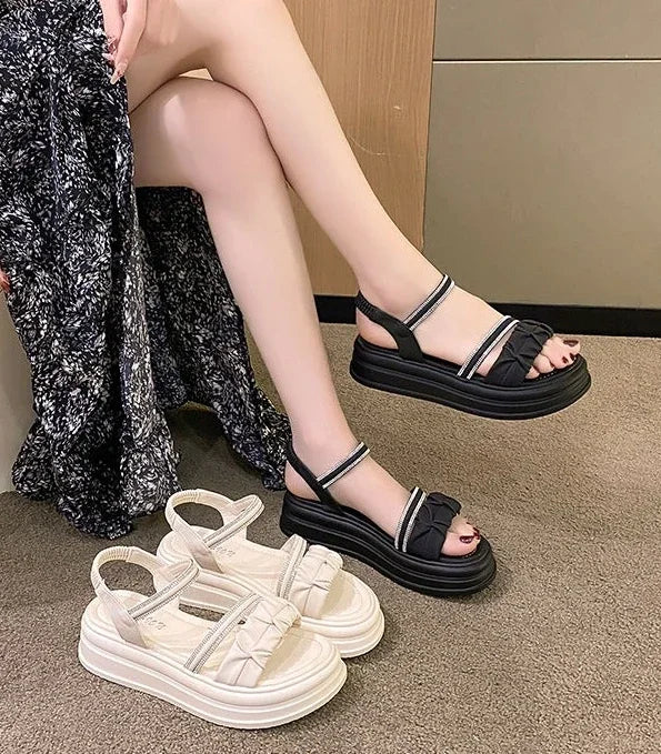 Outdoor Platform Sandals for Women New Breathable Fashion Woman Shoes Summer 2025 Comfortable Trending Pvc Designer Luxury Shoe