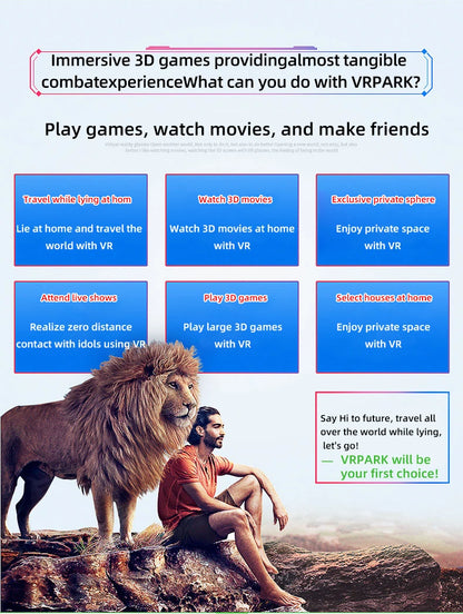 VR Glasses 3D Virtual Reality Headset Helmet For Phone Lenses Goggles Devices Viar Smart Smartphones Cell Game Viewer Mobile Set