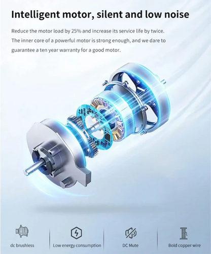 Smart Ceiling Fan Fans With Lights Remote Control Bedroom Decor Lamp 52cm Air Invisible Silent Electric fan for room AC220V