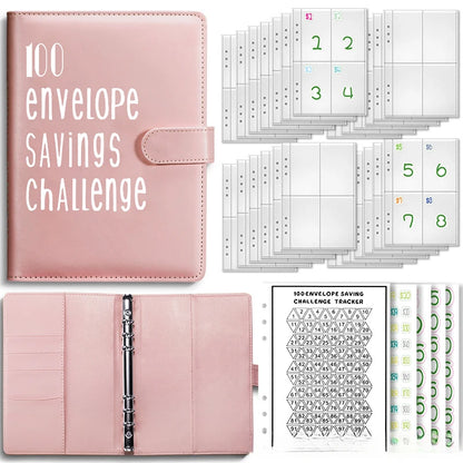 100 Envelope Cash Savings Challenge, Saving Challenge Envelop Book, Budget Envelope Financial Assistant, A5 Size Cash Binder