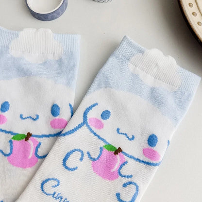 Sanrio's Innovative and Cute Women's Cartoon Short Socks Are High-Quality Comfortable Soft and Breathable Gift Socks