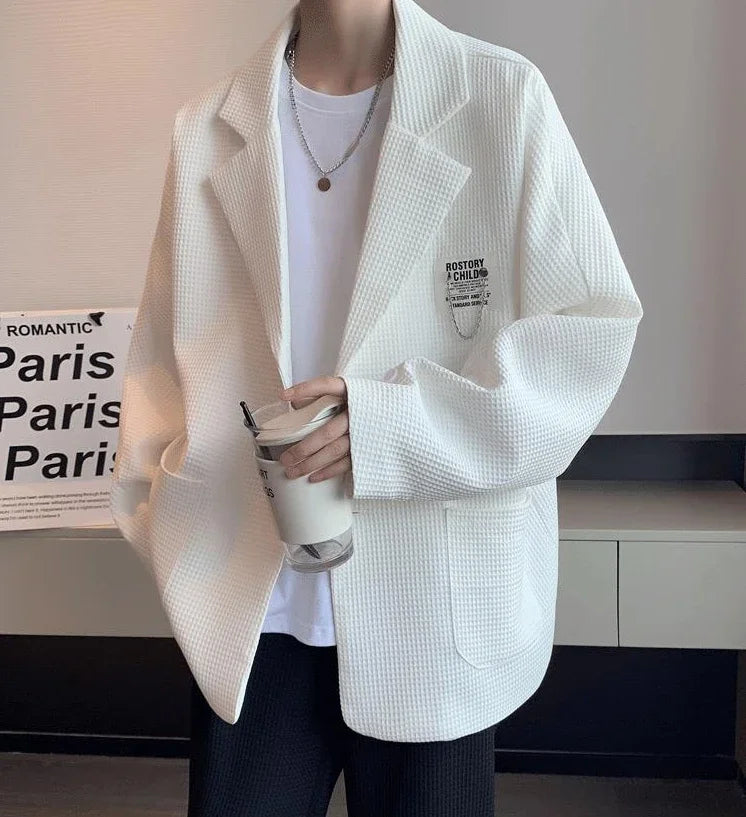 Oversize Short Plus Big Size Man Suits and Blazers Coats Jacket for Men Black Cropped Fashion 2024 Classic High Quality Summer