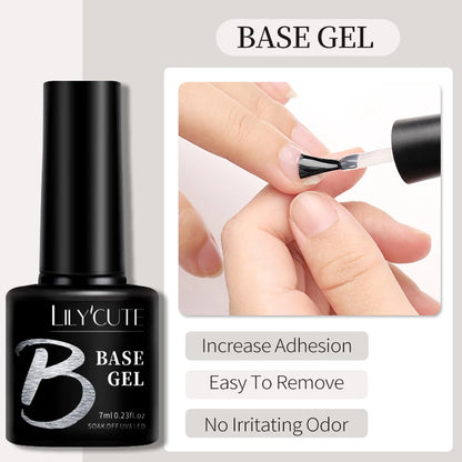 LILYCUTE 7ML Soft Gel Tip Adhesive Glue For False Tips Extend Press On Nails Nail Art Long Lasting Soak Off UV Gel Nail Polish