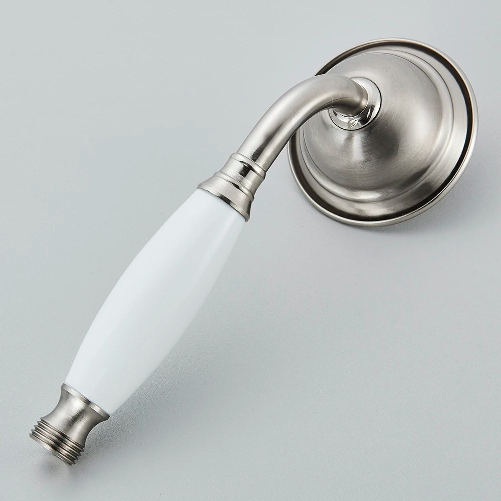 Brushed Nickle Hand Held Shower Head Handshower Head 100% Copper Head Faucet Accessory Single Function Shower Head Shower Hose