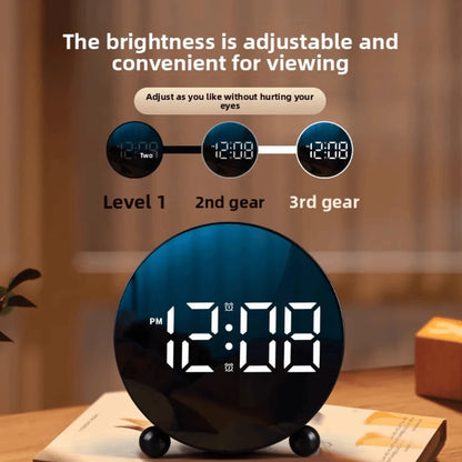 Desktop Clock Digital LED Clock 2Sets Alarm Mute Electronic Clock Plastic Adjustable Brightness Digital Alarm Clock Travel 알람시계