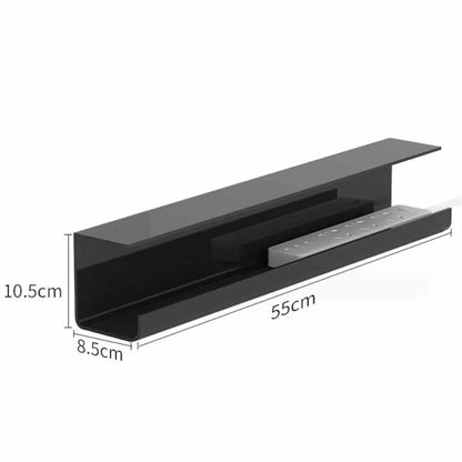 Cable Management Tray Office Wire Organizer Holder Cord Management Under Desk Cable Rack Flame Retardant Double-Sided Adhesive