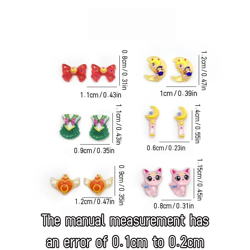 no.34  10/50pcs New cartoon nail accessories Cute stick resin accessories Wear nail accessories