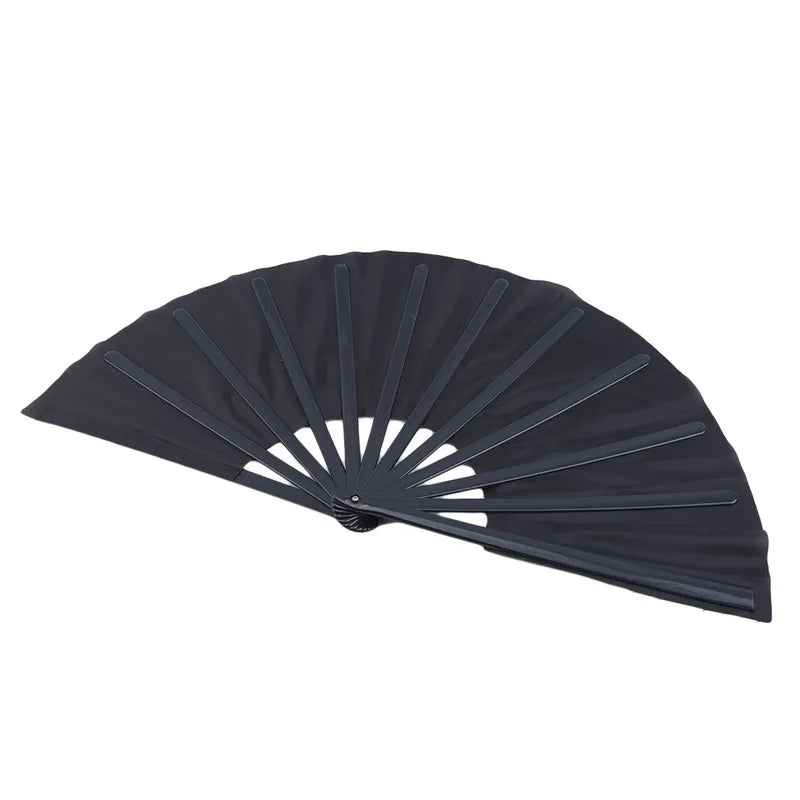 Large Kung Fu Sound Fan Plastic Bone Martial Arts Performance Elegant Hand Folding Stage Fan Opera Magic Props Summer Cool Fans