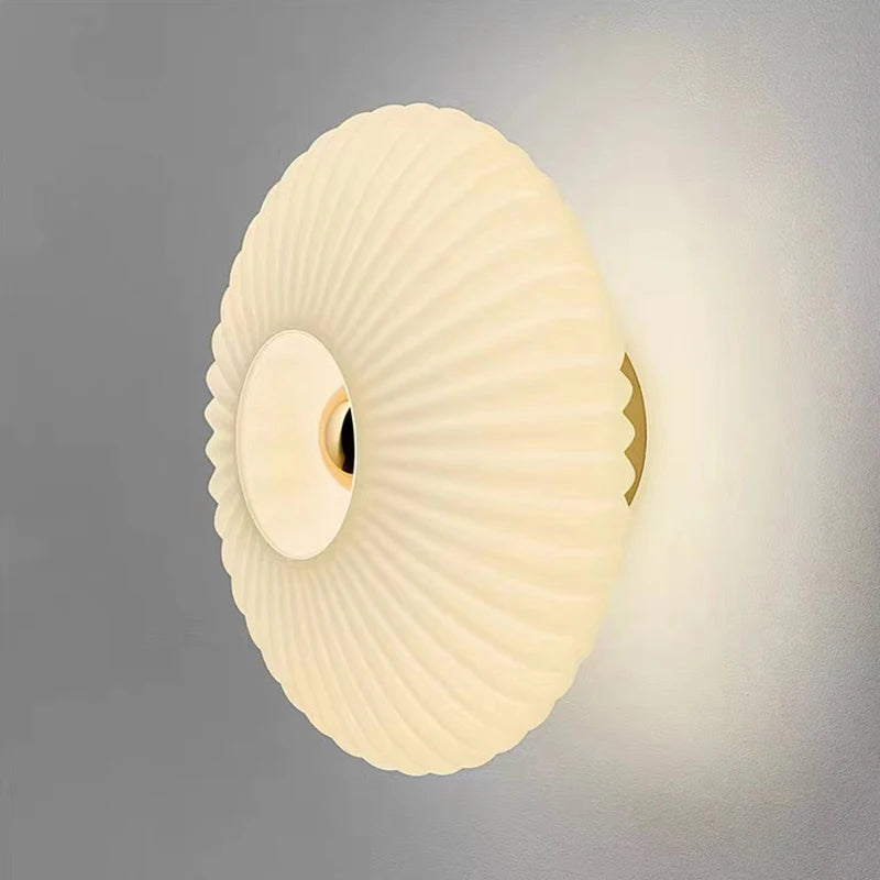 Nordic Glass Wall Lamp Retro Corrugated Design Suitable For Decorative Wall Lamps In Corridor Bedrooms Living Rooms Study Rooms
