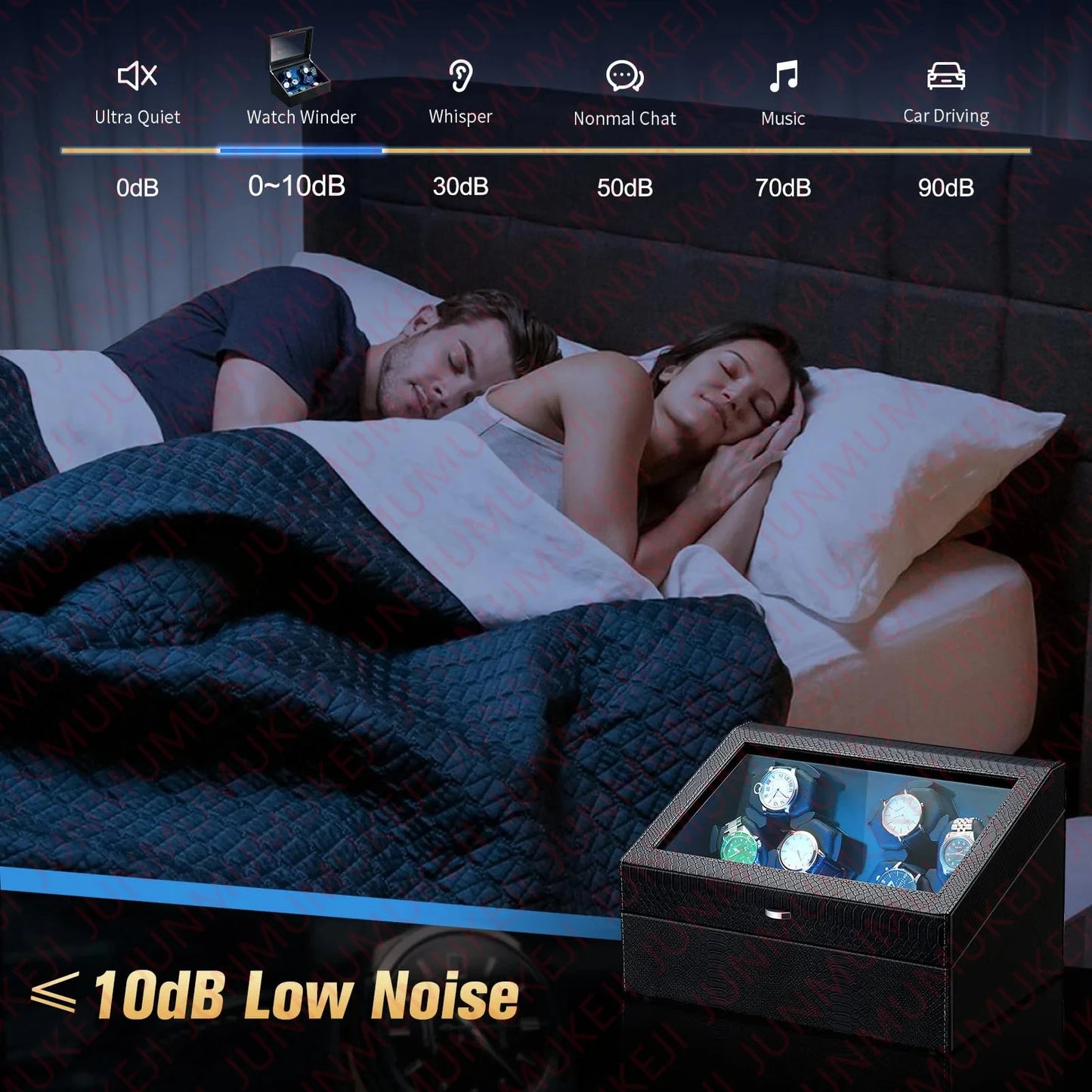 Watch Winders Box for Automatic Watches Box 6 watches Rotate Stand