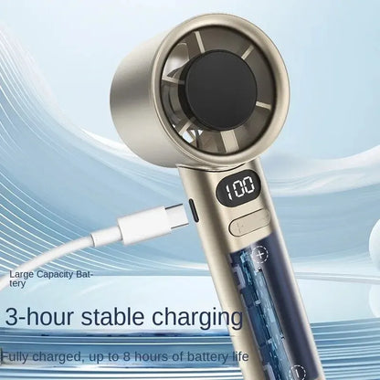 Portable Hand Fan , 120 Wind Speeds, Mini Bladeless Handheld Fan, USB Rechargeable Personal Highspeed Fans, Electric Eyelash Fan