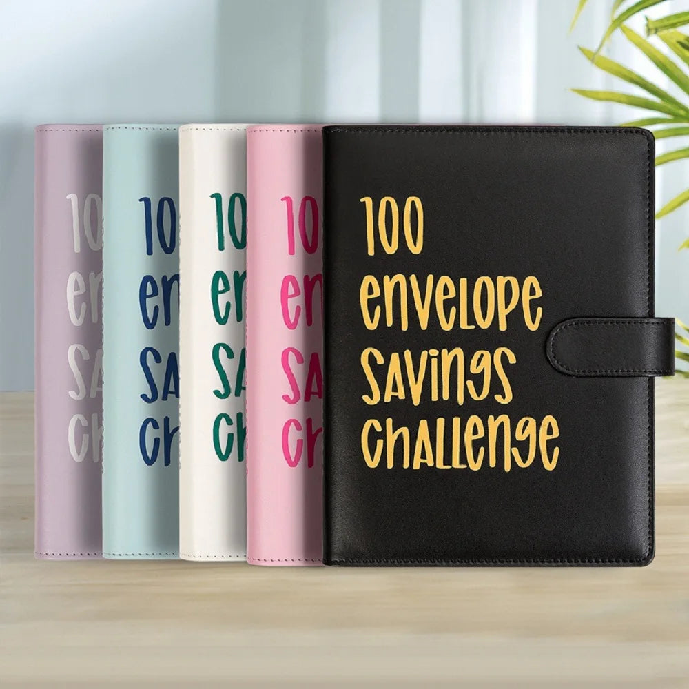 100 Envelope Cash Savings Challenge Saving Challenge Envelop Book Budget Envelope Financial Assistant A5 Size Cash Binder
