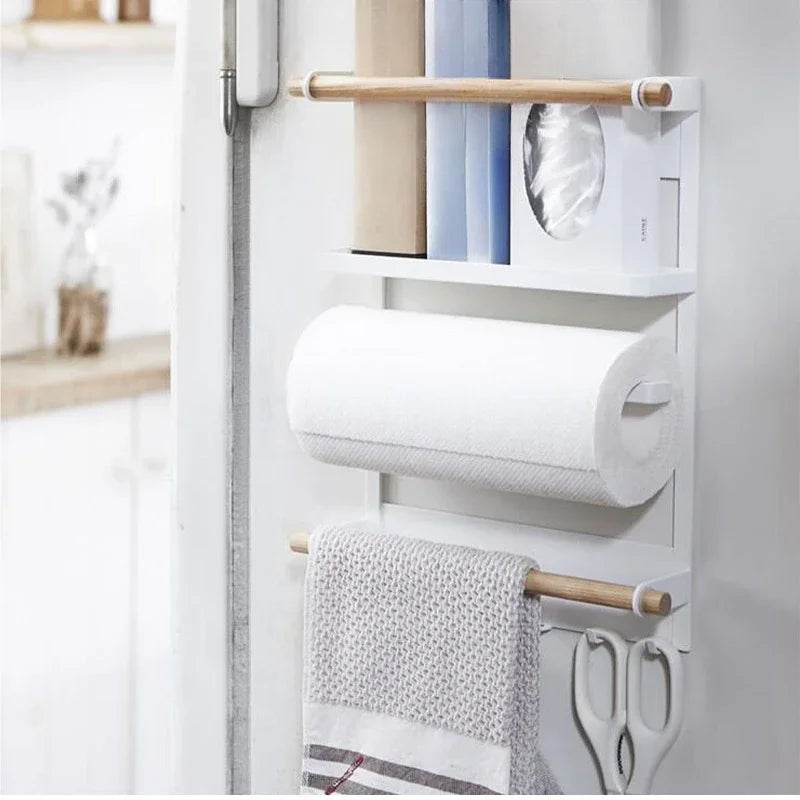 Hanging Refrigerator Organizer Magnetic Shelf Fridge Seasoning Storage Holder Wall Hanger Organizer Condiments Rack Kitchen Tool