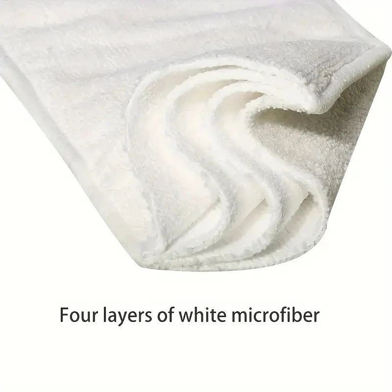 4PCS Reusable Adult Diaper Inserts Pads -Soft Breathable Microfiber/Bamboo Charcoal Liner for Day and Night Use 2 Sizes