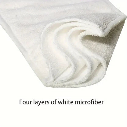 4PCS Reusable Adult Diaper Inserts Pads -Soft Breathable Microfiber/Bamboo Charcoal Liner for Day and Night Use 2 Sizes