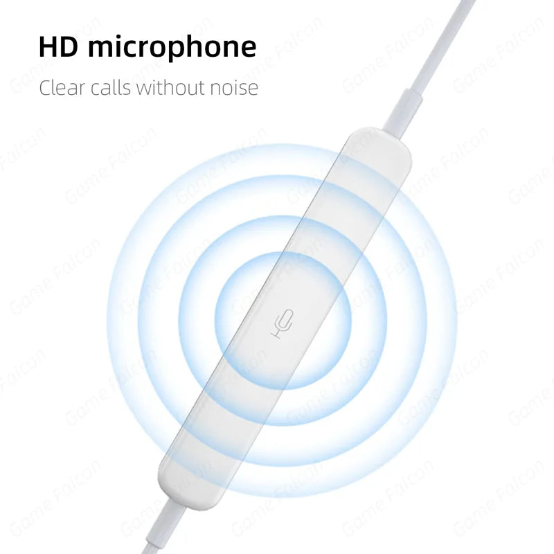 Type C Wired Headphone For Iphone 15 Pro Max Xiaomi Mi Lite 3.5MM Earphone For Samsung Huawei Redmi Phone Ipad Earbud Headset