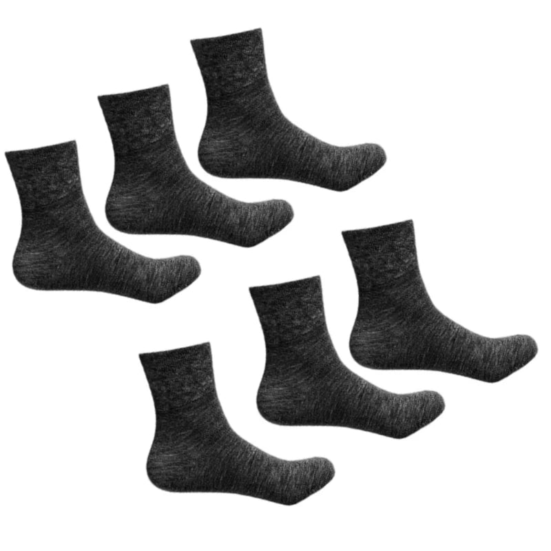 3Pair Comfortable No Elastic Diabetics Socks Men Women Loose Wide Mouth Socks Casual Solid Color Cotton for Aduts Teenagers