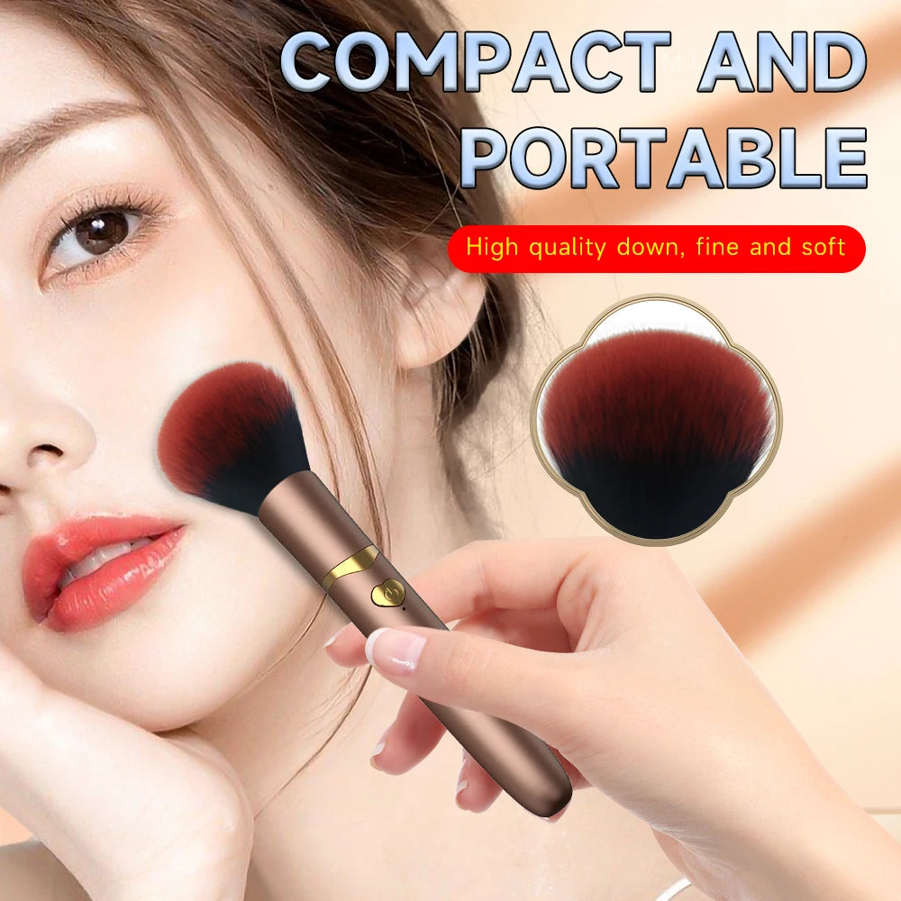 2 In 1 Portable Makeup Brush Rechargeable Electric Foundation Brush For Liquid Creams And Foundations