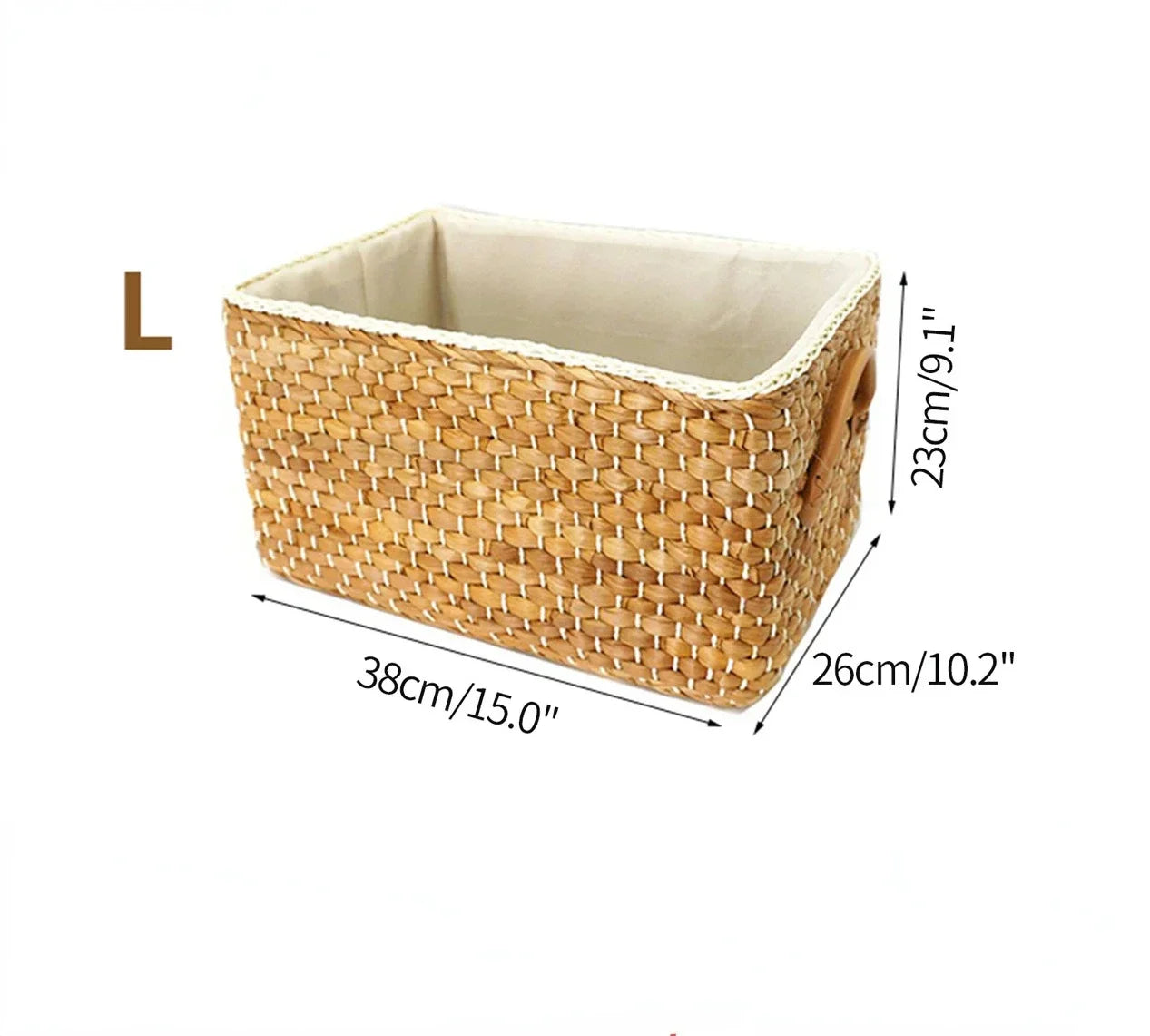 Hand-woven Storage Basket Household Laundry Baskets Outdoor Picnic Boxes Portable Toy Clothes Organizer Bedroom Desktop Decor