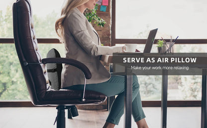 Inflatable Camping Pillow with Removable Washable Cover,Travel Pillow for Neck Support,Hiking,Backpacking,Office,Airplane,Car