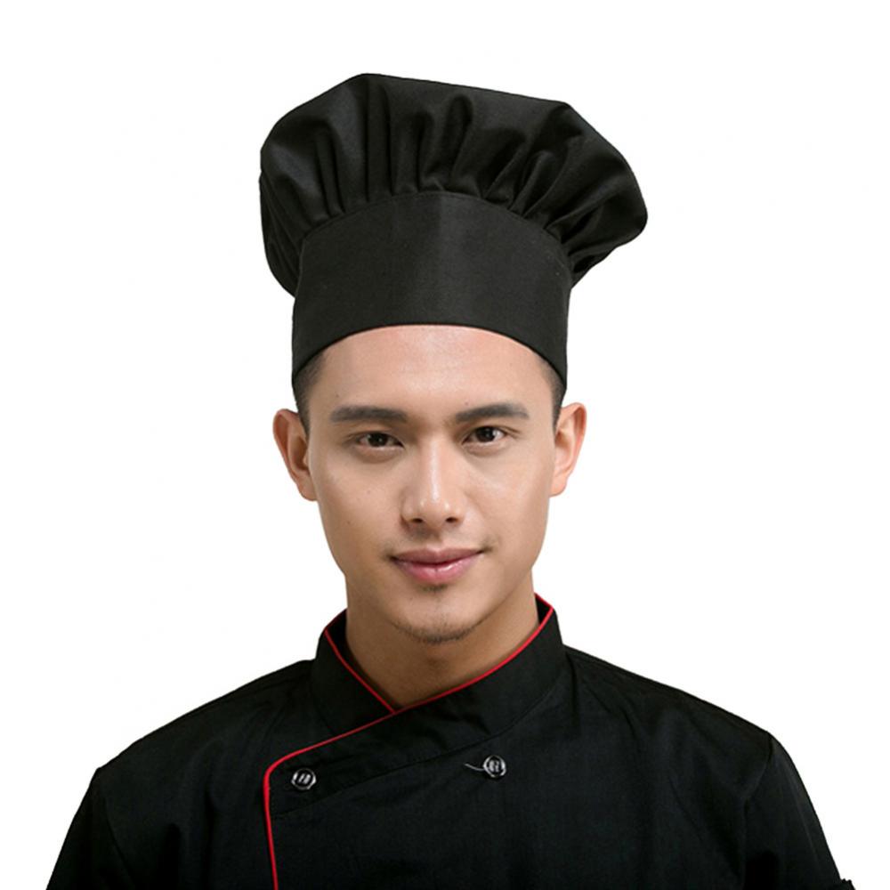 Professional Stretchy Adjustable Men Cap Kitchen Cook Baker Catering Chef Hat