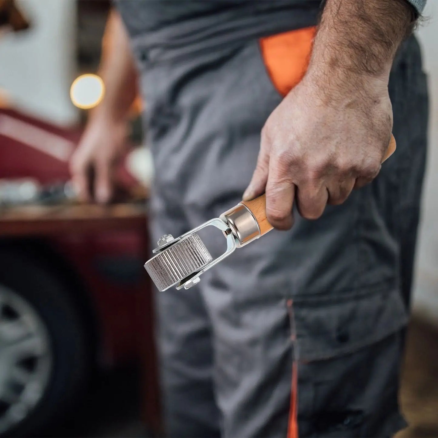 3 pcs Repair Tool Wooden Handle Rollers Pressing Wheel Tire Repair Compaction Roller Portable Durable Car Repair Tool