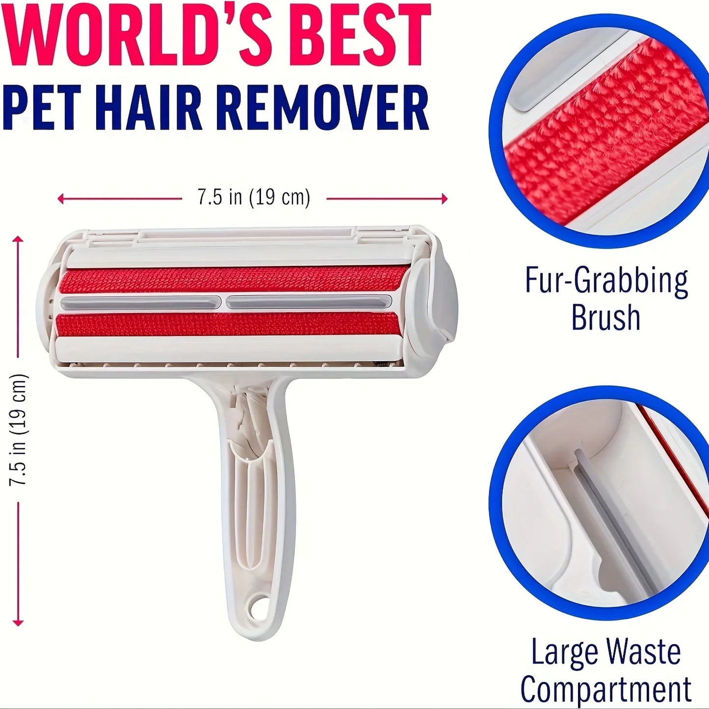 Pet hair removal collector, suitable for furniture, sofas, carpets, clothes, and bedding - portable pet dandruff removal tool