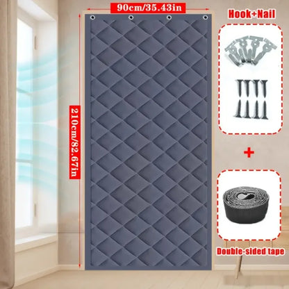 Winter Door Curtain Windproof Warm Partition Curtain Magnetic Door Curtain Punch-free Door Curtain Bedroom Block Curtain