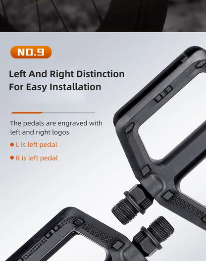 Bicycle Pedals Ultralight MTB Road Pedal Cycling Mountain Bike Accessories Foot Plat Anti-slip 9''16 Standard Universally Pedals