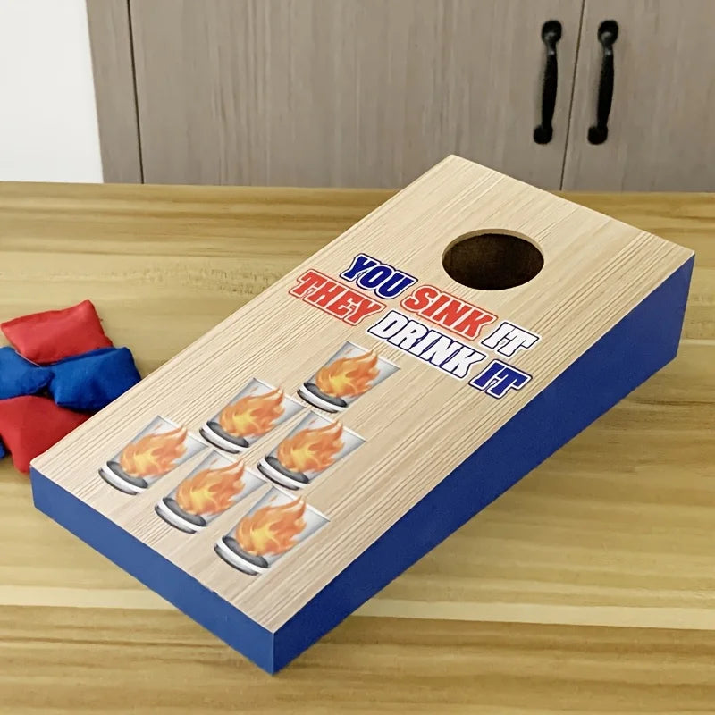 Wooden sandbag sports game simple drinking game props throw sandbag