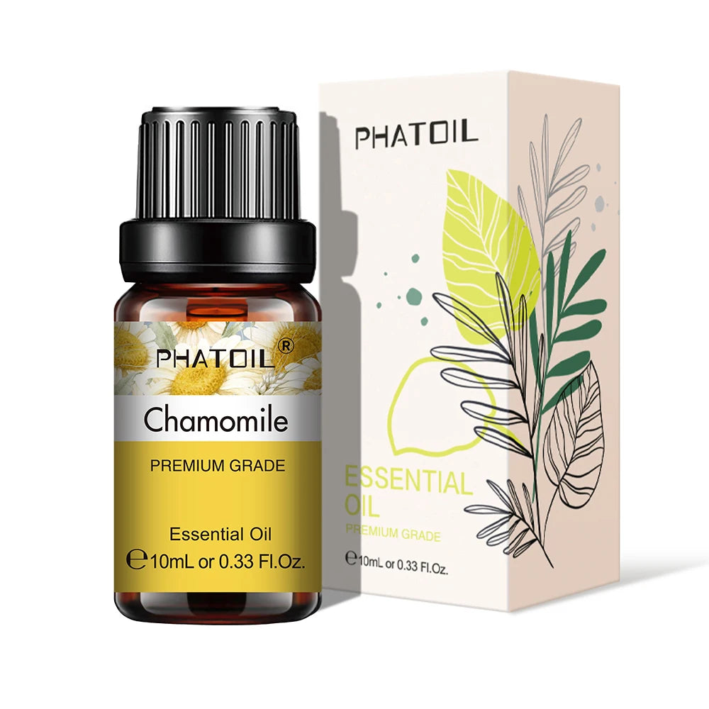 PHATOIL Natural Plant Essential Oil 10ml Eucalyptus Rose Lemon Bergamot Vanilla Peppermint 1PCS Aroma Essential Oil For Diffuser