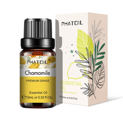 PHATOIL Natural Plant Essential Oil 10ml Eucalyptus Rose Lemon Bergamot Vanilla Peppermint 1PCS Aroma Essential Oil For Diffuser