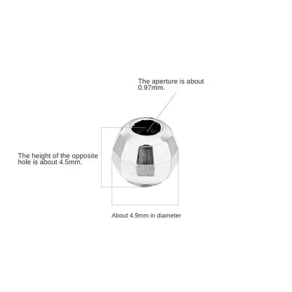 5pcsracelet DIY loose beads Thai silver laser beads silica gel beads 925 silver accessories accessories accessories accessories