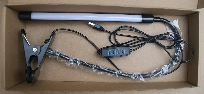 LED Reading light clip type desk lamp Study student dormitory table lamp bedroom desktop bedside lamp eye protection Clamp lamp