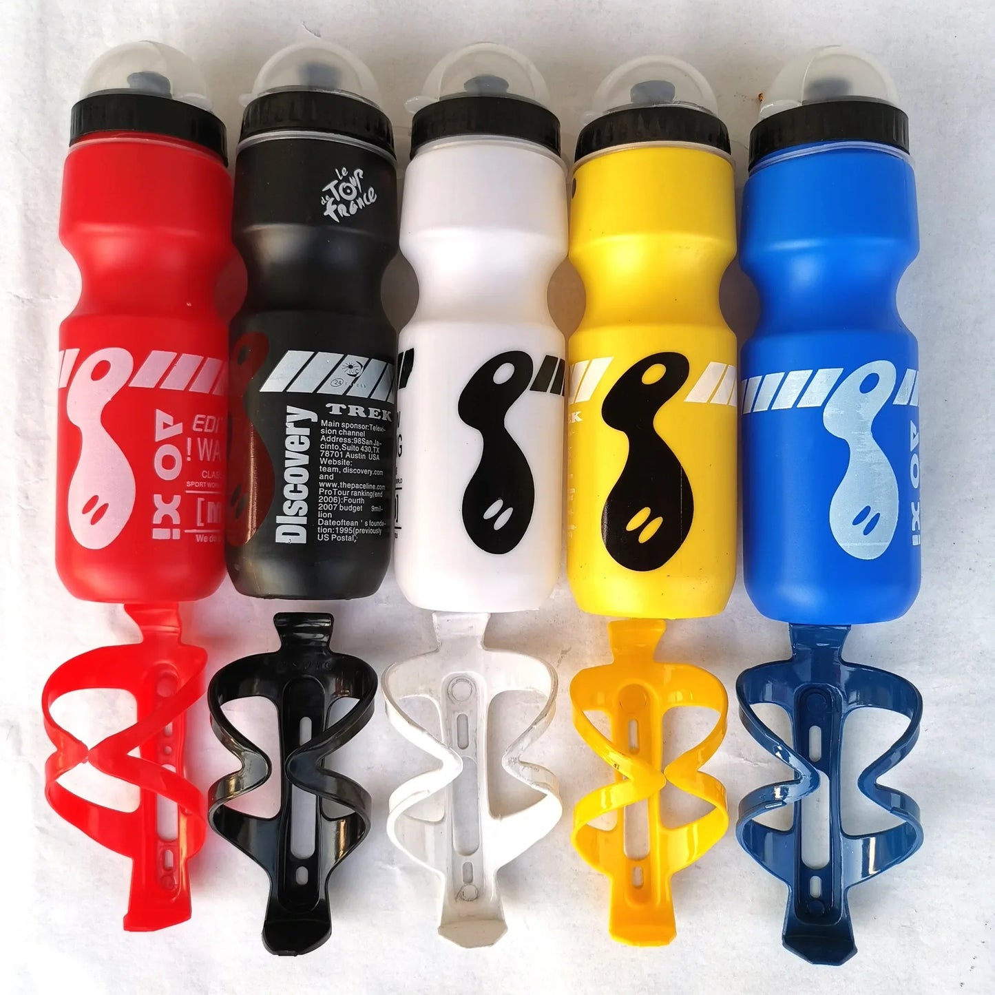 750ML Portable Cycling Equipment Cycling Bottles Mountain Bicycle Water Bottle Outdoor Sport Camping Drink Jug Free Cup Holder
