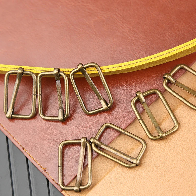 KRABALL 30PCS Adjuster Buckle Belt Key Chain Slide Buckle Middle Center Bar for Bag Strap Belt Webbing and Leather Strap Making