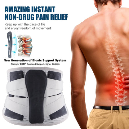 1PCS Back Brace for Lower Backs Pain Relief- Back Support Belt for Women Men for Sciatica.Removable Stays for Lower Back Support